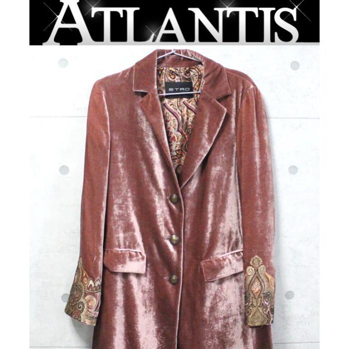 本当に最終値下げ、早い者勝ち！美品！！ETRO ペイズリー柄 ロングコート 42 美品】ETROエトロ シングルトレンチコート ナイロンコート