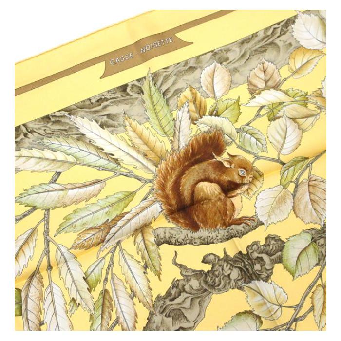 HERMES 未使用 エルメス カレ90 大判スカーフ CASSE NOISETTE