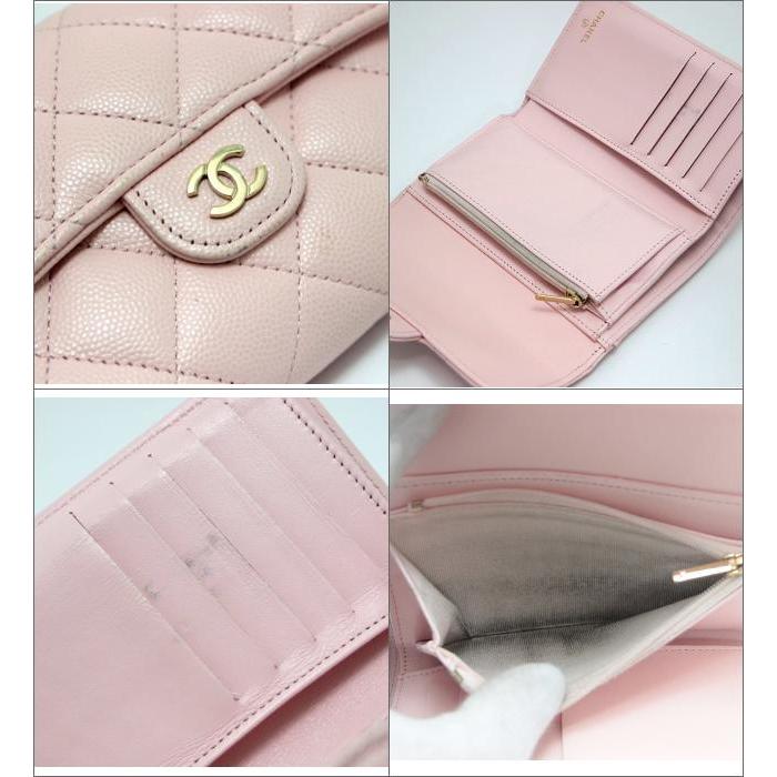 CHANEL シャネル マトラッセ 三つ折り コンパクト ウォレット 32
