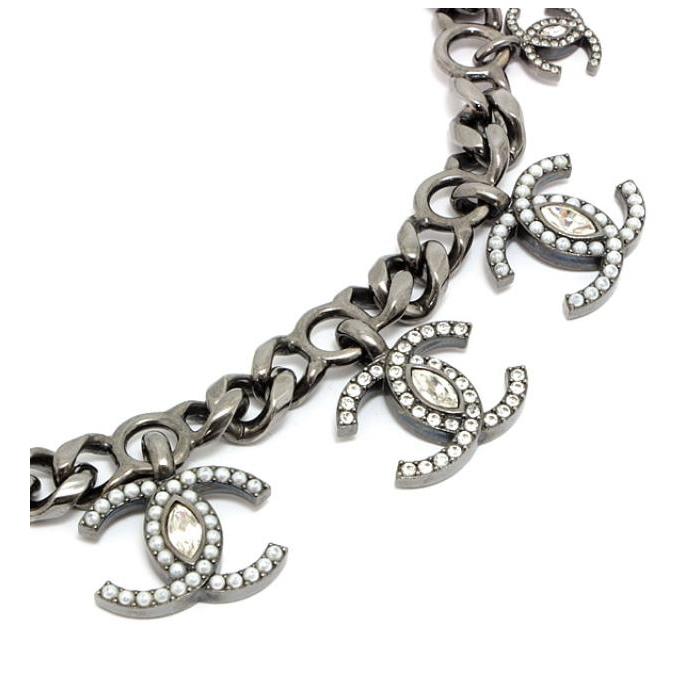 CHANELキラキラ輝くパールネックレス　ココマーク　ネックレス　シャネル CHANEL 美品 シャネル キラキラ ココマーク ジルコ パール