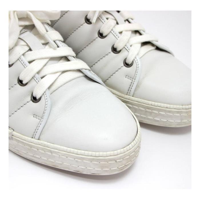 BERLUTI カリグラフィー レザースニーカー ホワイト 27cm Berluti（ベルルッティ） メンズ スニーカー 靴裏 カリグラフィ