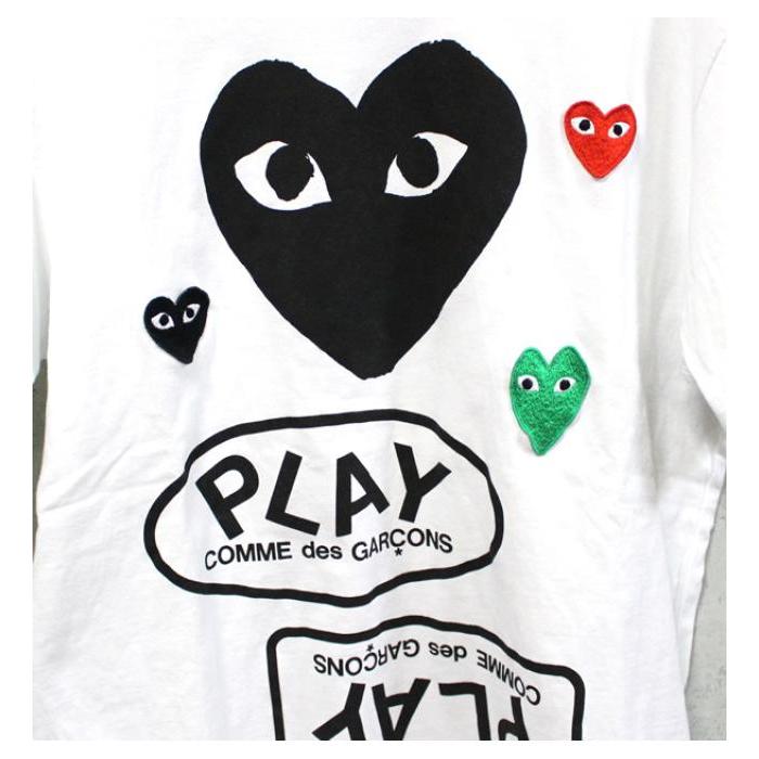 COMME des GARCONS 美品 コムデギャルソン メンズ プレイ ロゴ Tシャツ