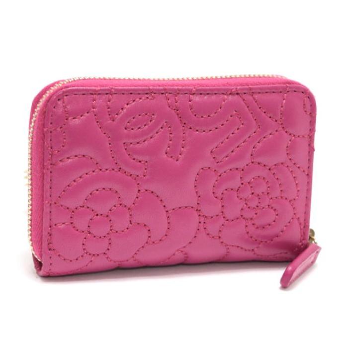 正規品　超美品　シャネル　カメリア　No.5　ケース　ラウンドファスナー CHANEL（シャネル） 極美品 カメリア ナンバー5 ラウンドファスナー