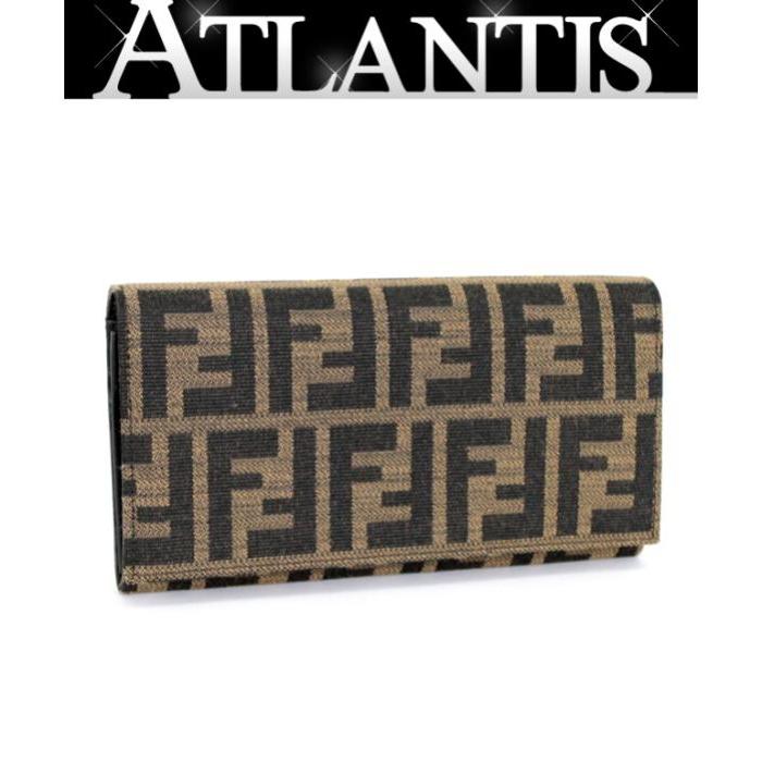 FENDI　フェンディ　長財布　ズッカ柄　美品　FFロゴ　キャンバス　レザー 楽天市場】【財布】FENDI フェンディ ズッカ柄 2つ折 長財布