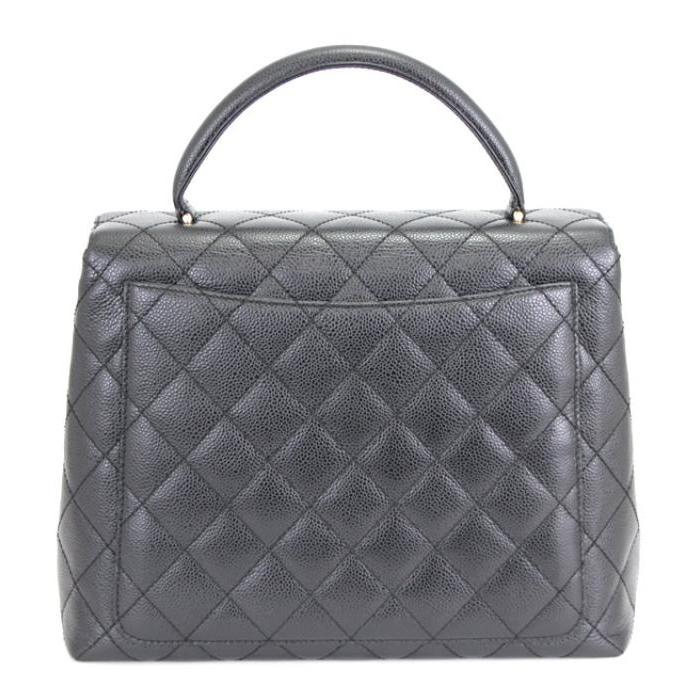 CHANEL（シャネル） 美品 ココマーク ハンドバッグ ケリー型 キャビア 