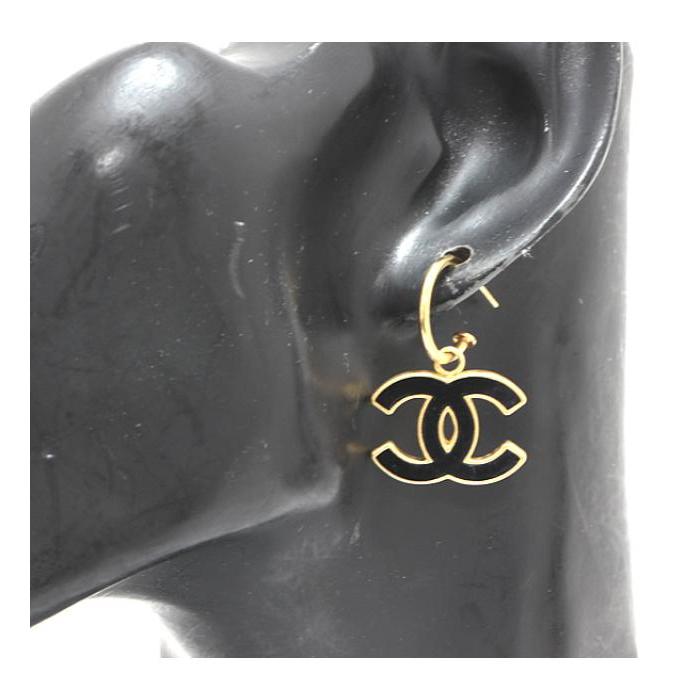 正規品CHANELカメリア スウィングピアス CHANEL 美品 シャネル ココマーク カメリア スイング ピアス 02A