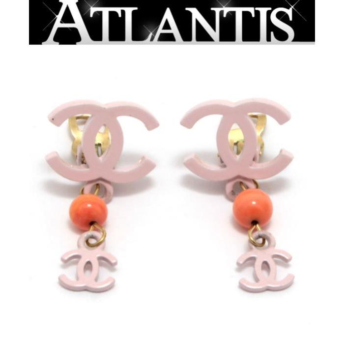 CHANELピアス　ピンクココマークスイング(片耳) CHANEL シャネル ココマーク スイング イヤリング ピンク 03S