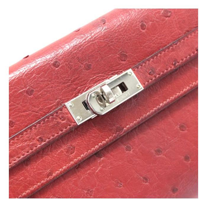 ケリー　ウォレット　オーストリッチ エルメス ケリーウォレットロング テリキュート オーストリッチ