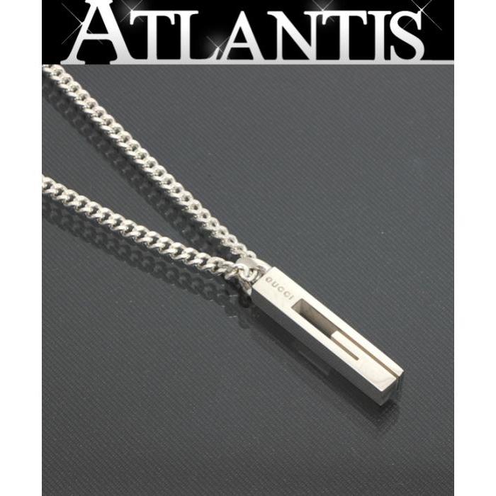 ★美品　グッチ GUCCI 925 ネックレス シルバー　スクエア GUCCI グッチ ネックレス メンズ 父の日 レディース 母の日