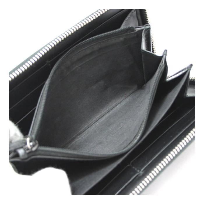 GUCCI（グッチ） GUCCI GGインプリメ ラウンドファスナー長財布 黒 PVC