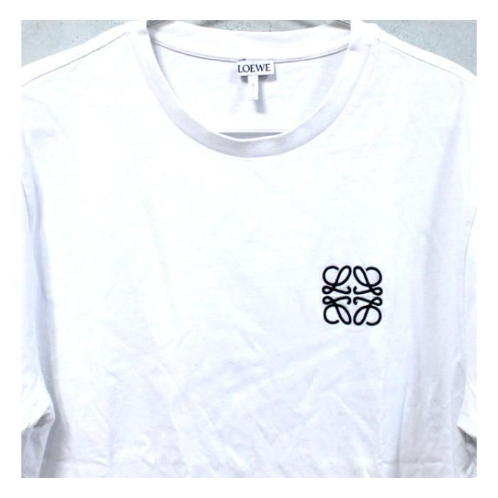 LOEWE（ロエベ） メンズ アナグラム刺繍 Tシャツ 半袖 白 sizeS