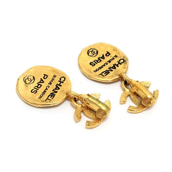 アンティーク】CHANEL/シャネル イヤリング カンボンプレート ゴールド