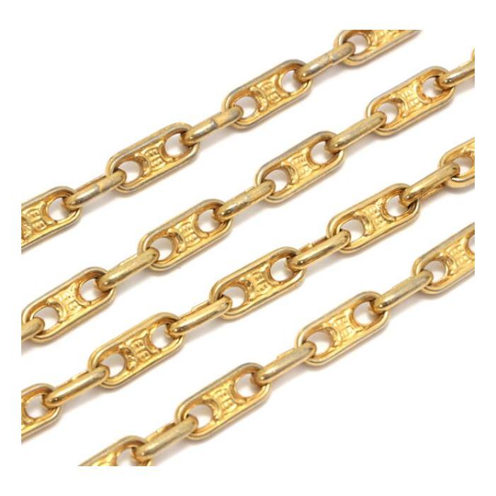 CELINE セリーヌ ヴィンテージ ロゴ ロング ネックレス ゴールド