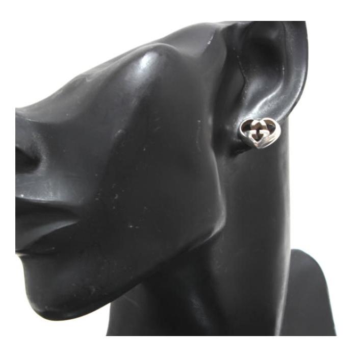GUCCI（グッチ） SALE インターロッキングG ハート ピアス シルバー