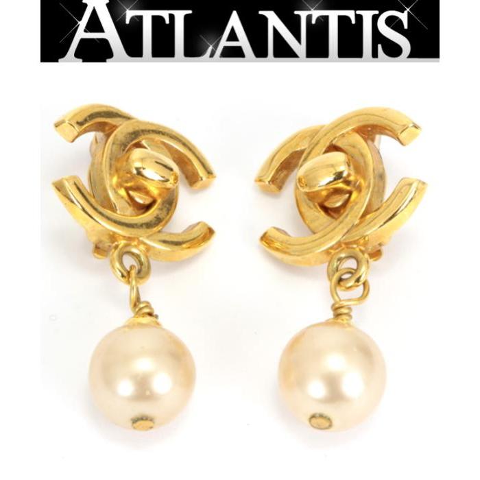 CHANEL シャネル ヴィンテージ ココマーク ターンロック パール