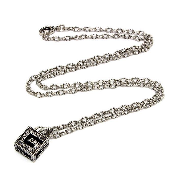 GUCCI 美品 グッチ スクエアG キューブ ネックレス シルバー SV925  
