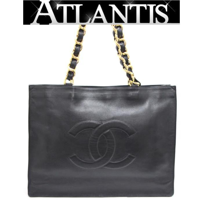 CHANEL（シャネル） デカココマーク チェーン トートバッグ ラムレザー