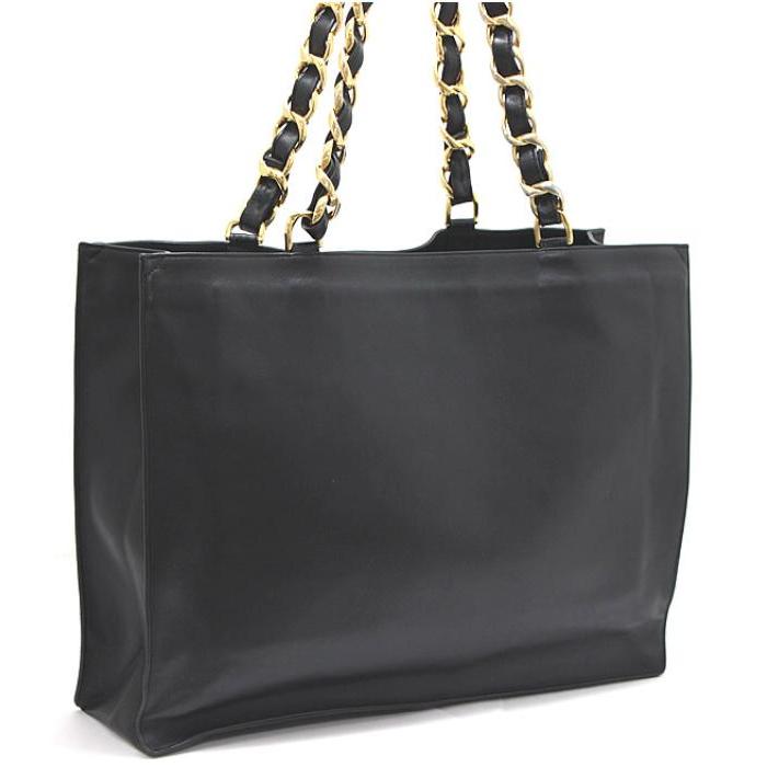 CHANEL（シャネル） デカココマーク チェーン トートバッグ ラムレザー