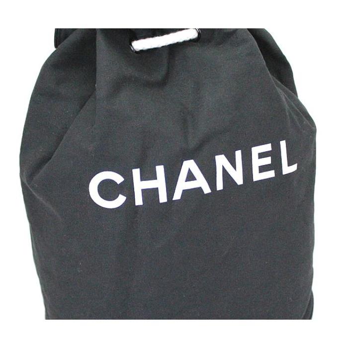 CHANEL シャネル プールバッグ 巾着 キャンバス 黒 CHANEL（シャネル） 巾着 プールバッグ キャンバス 黒 : atlantis