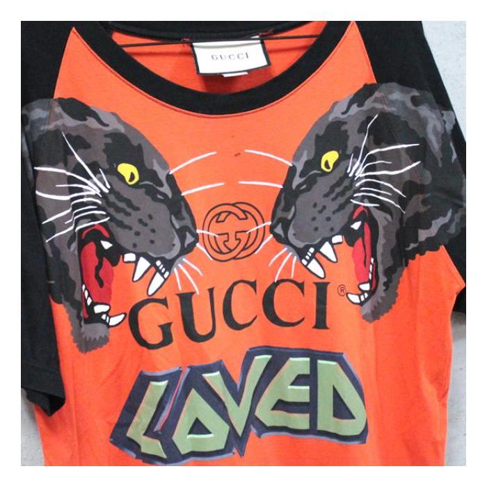 GUCCI（グッチ） 最終値下げ！ タイガープリント Tシャツ オレンジ
