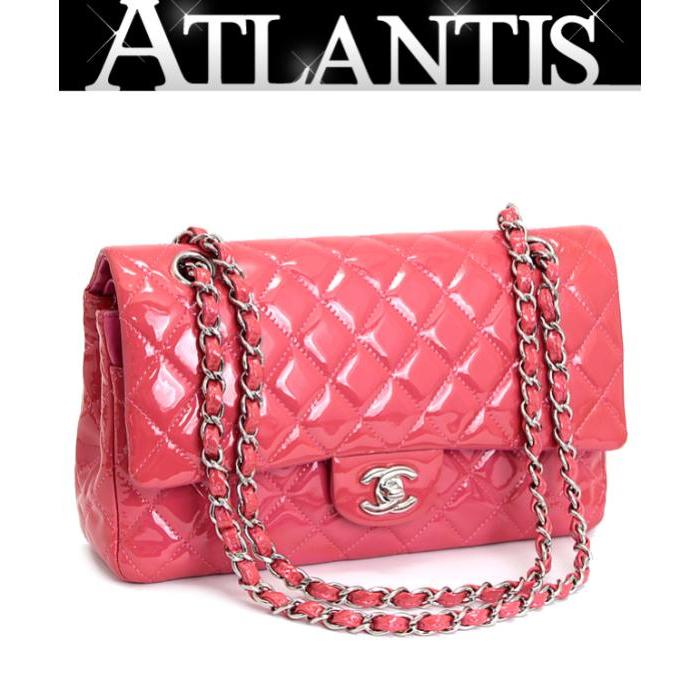 CHANEL（シャネル） マトラッセ25 パテント ピンク Wフラップ チェーン