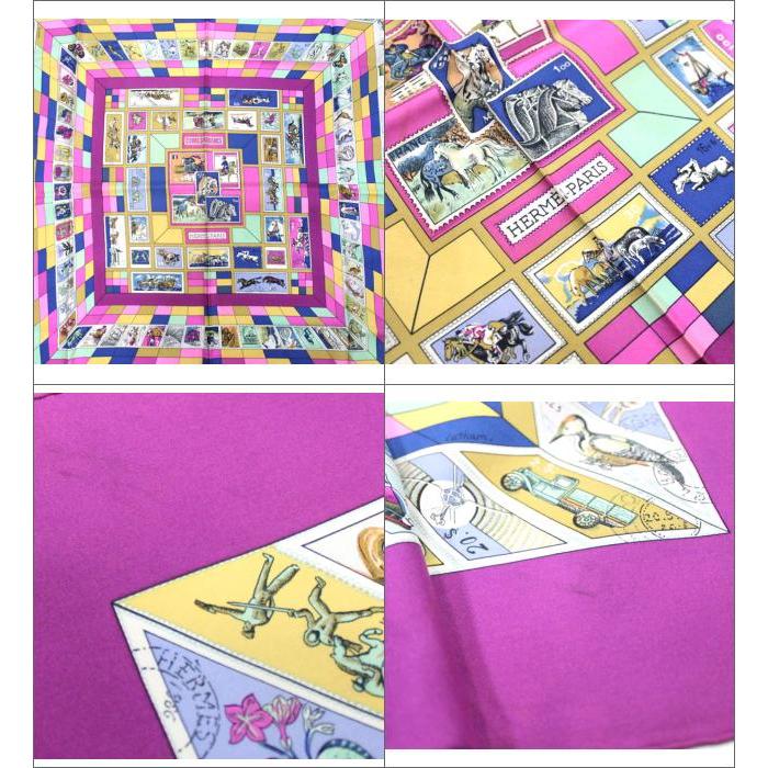 HERMES（エルメス） カレ90 大判スカーフ CORRESPONDANCE 切手柄
