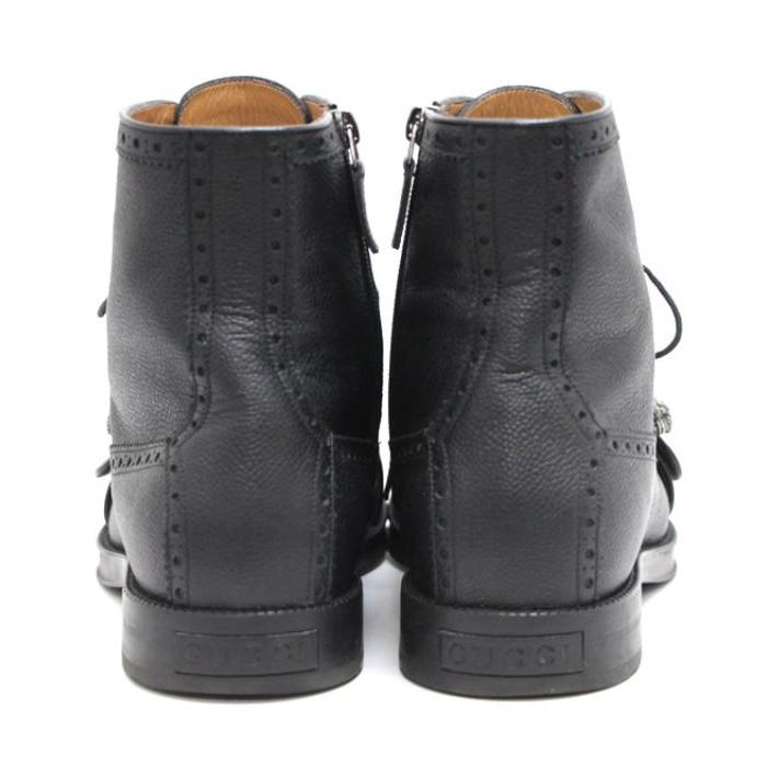 GUCCI（グッチ） SALE ショートブーツ タイガーバックル レザー 靴