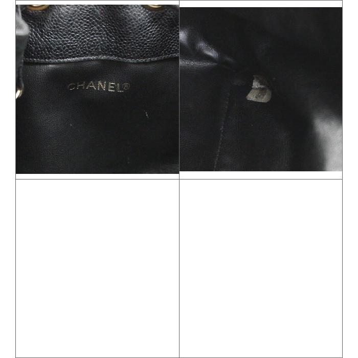 キャビアスキン シャネル CHANELヴィンテージ トリプルココマーク 巾着