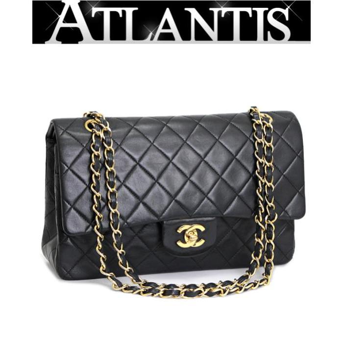 美品❣️CHANEL シャネル　マトラッセ　バッグ　チェーン　黒　ブラック マトラッセ シャネル CHANEL マトラッセ25 Wチェーンショルダーバッグ