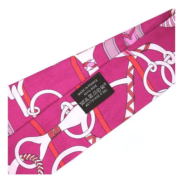 HERMES（エルメス） ツイリー ピンク Panoplie Equestre 乗馬の装具