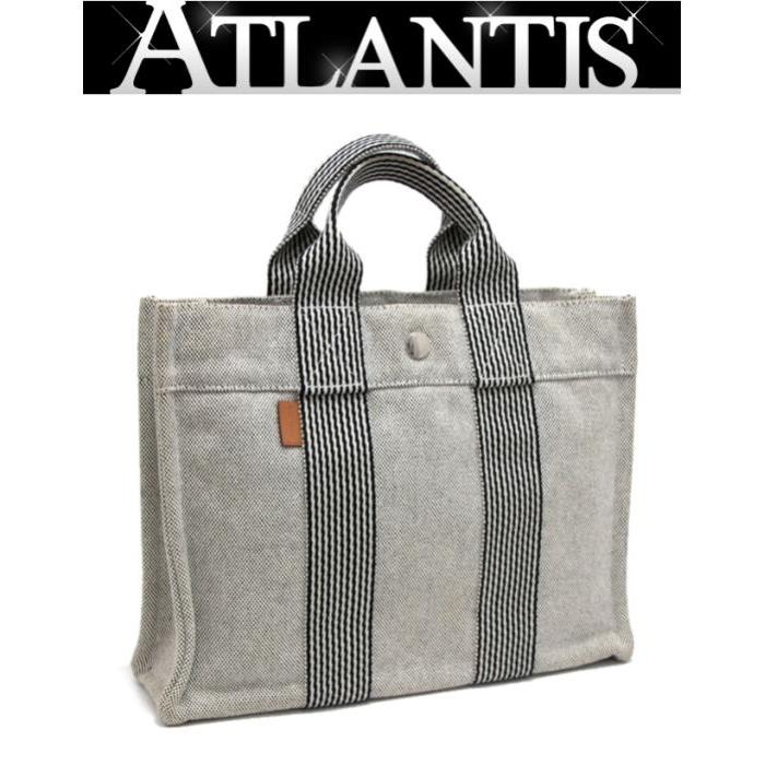 極美品 エルメス HERMES ニューフールトゥPM トートバッグ キャンバス 