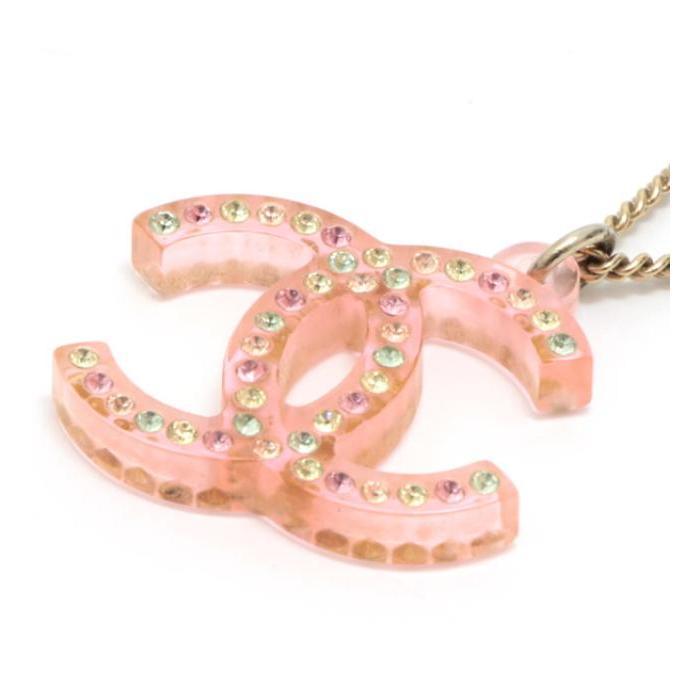 CHANEL シャネル ココマーク プラスチック ネックレス CHANEL シャネル ココマーク プラスチック ネックレス