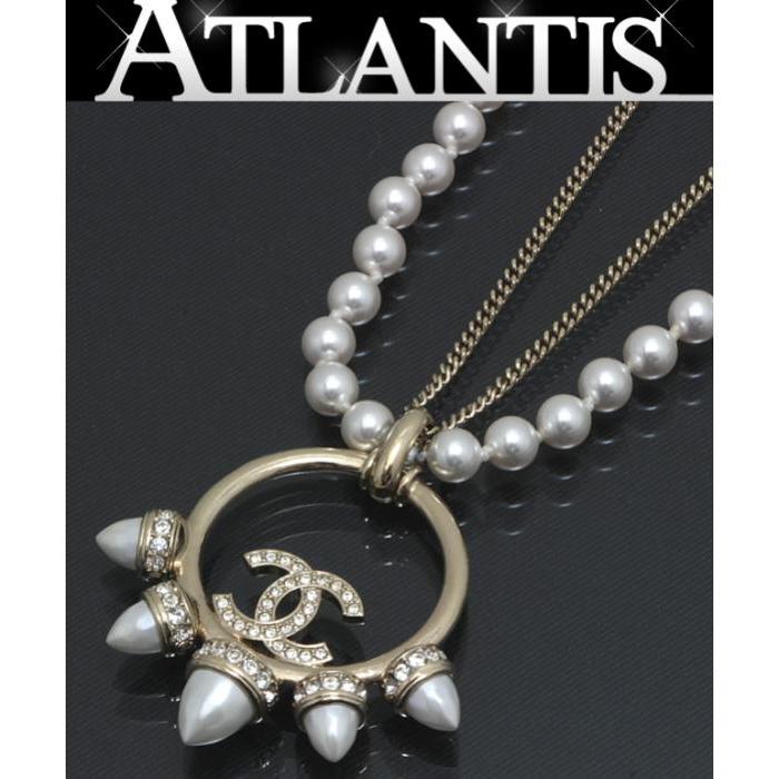 SALE 極美品 シャネル CHANEL サークル ココマーク パールチェーン 