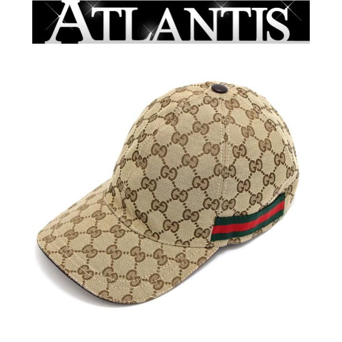 グッチ GUCCI GG柄 ベースボールキャップ シェリーライン ブラウン系 