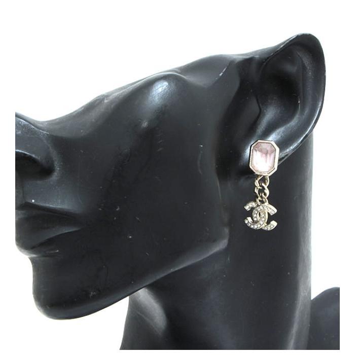 CHANEL（シャネル） 美品 カラーストーン スイングココマーク ピアス