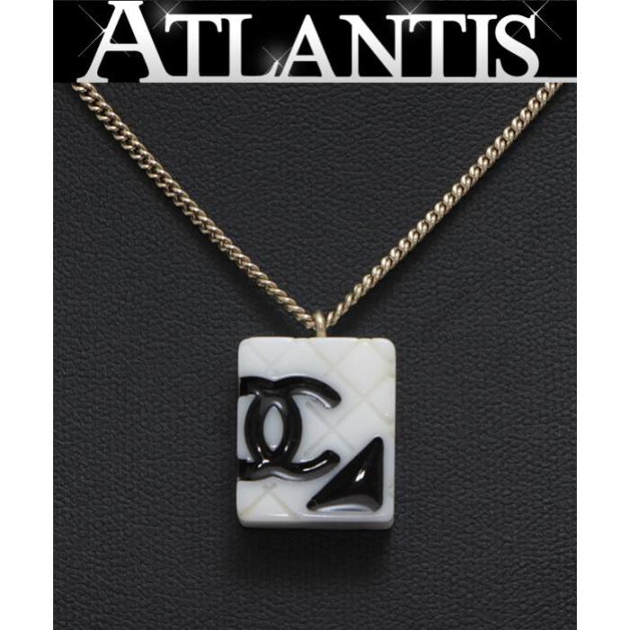 CHANEL（シャネル） カンボンモチーフ プラスチック ネックレス 黒×白 