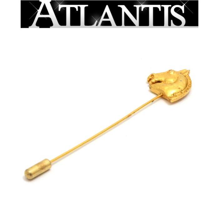 HERMES エルメス ホースヘッド ピン ブローチ ゴールド アクセサリー HERMES SALE エルメス ホース ピンブローチ ゴールド : atlantis
