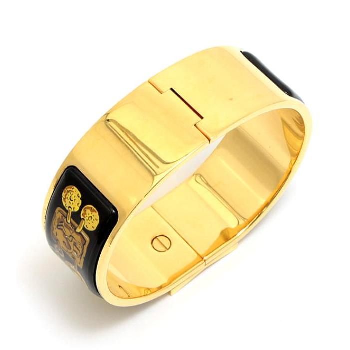 HERMES（エルメス） SALE 美品 エマイユGM ロケ バングル ブレス 七宝 