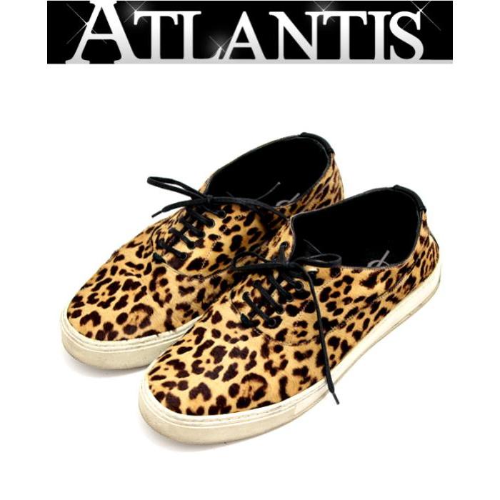 YSL イブサンローランヒョウ柄 ハイカットスニーカー