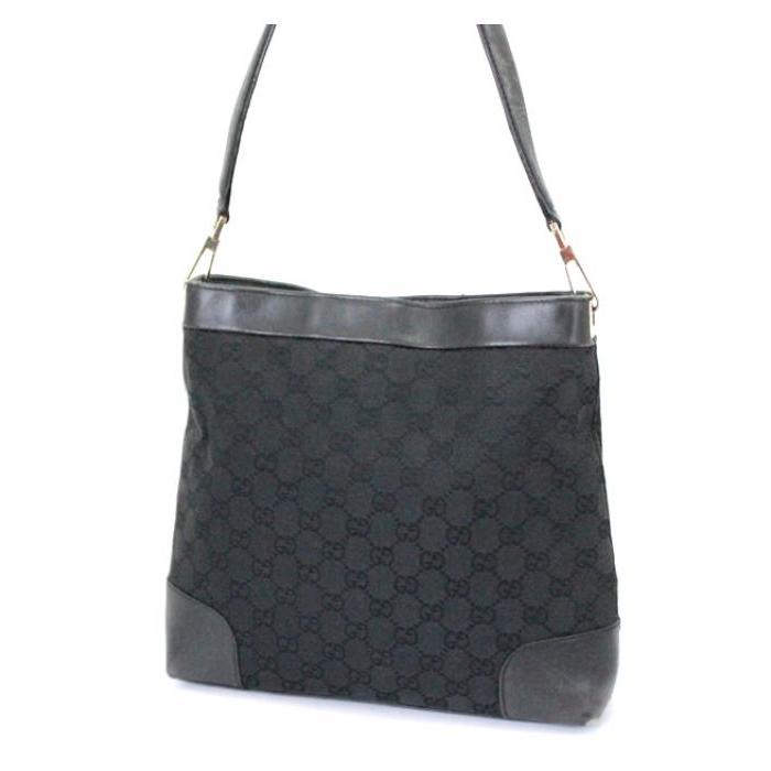 GUCCI（グッチ） ワンショルダー トートバッグ GG柄 キャンパス×レザー