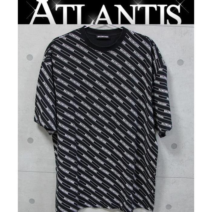 BALENCIAGA（バレンシアガ） 総ロゴTシャツ オーバーサイズ sizeXS 黒