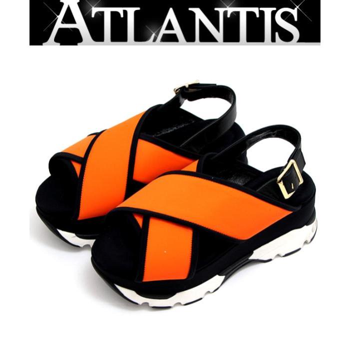 MARNI テクノファブリックウェッジサンダル