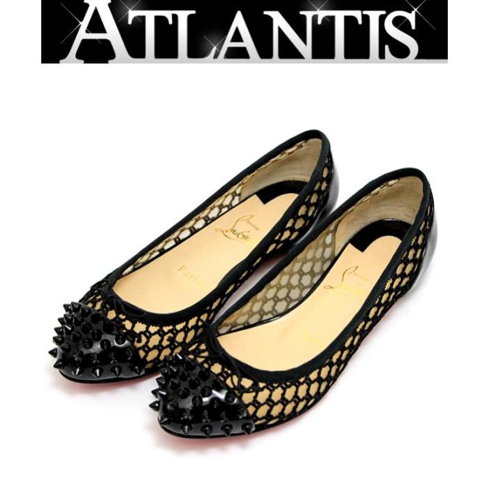 クリスチャンルブタンメッシュフラットシューズ