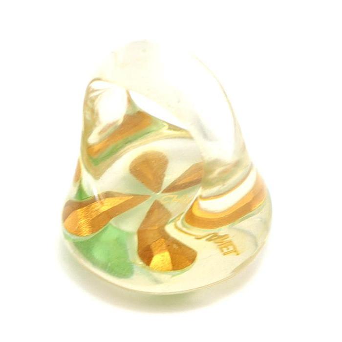 CHANEL シャネル プラスチック クリアリング 四葉 クローバー