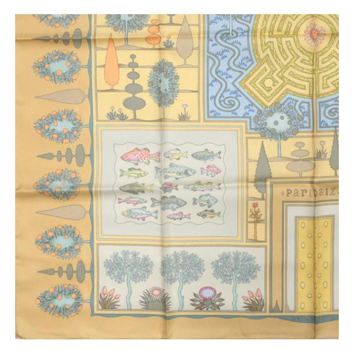 HERMES 美品 エルメス カレ90 大判スカーフ PARIDAIZA HERMES 美品 エルメス カレ90 大判スカーフ PARIDAIZA