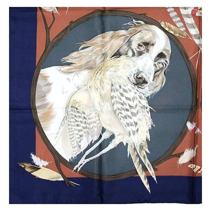 HERMES（エルメス） カレ90 CHIENS AU RAPPORT 猟犬 大判スカーフ
