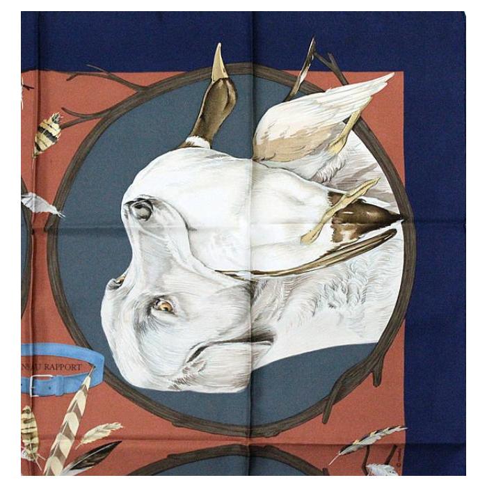 HERMES（エルメス） カレ90 CHIENS AU RAPPORT 猟犬 大判スカーフ