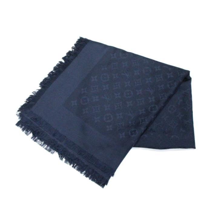 ストール ルイヴィトン LOUIS VUITTON ショール モノグラム ネイビー