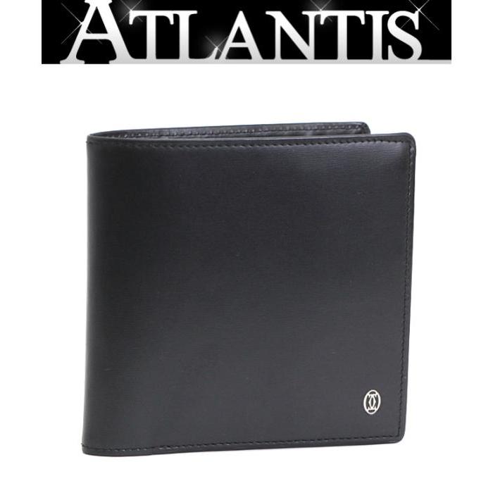 Cartier（カルティエ） 美品 パシャ 二つ折り財布 カーフレザー 黒