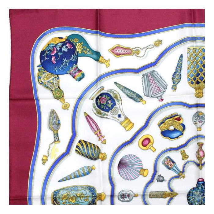 【美品】エルメス カレ90 スカーフ Qu'importe le flacon HERMES エルメス スカーフ カレ90 『Qu importe le flacon(香水柄
